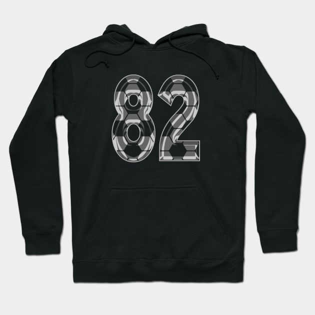 Soccer Number 82 Soccer Jersey #82 Soccer Mom Player Fan Hoodie by TeeCreations